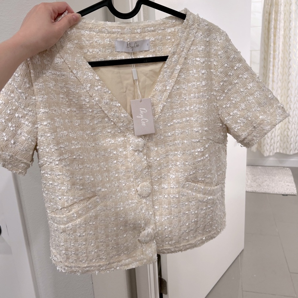 Tweed beige top (brand new with tag)